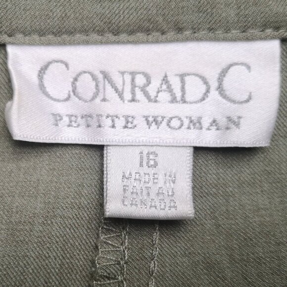 Conrad C Petite Woman Ladies Size 16 Made in Canada Sage Green Blazer - Picture 3 of 9